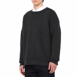 Sudadera de Cuello Redondo Extra Grande para Hombre, Color Sólido, Tejido de Algodón, Informal, para Otoño - Product Image 1
