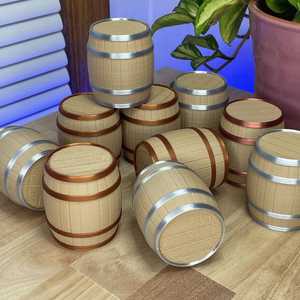 2026 Hot Selling Product Wooden Wine Storage Barrel With Brass Bands And <b>Tap</b> On Stand Classic Style Durable And Ancient Style UO - Product Image 2