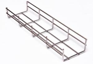 Plateau de câblage en treillis métallique prégalvanisé Finepunch FP-CT-GI-0045 pour la pose de câbles, capacité de charge 100 kg, hauteur de rail latéral 500 mm - Product Image 4