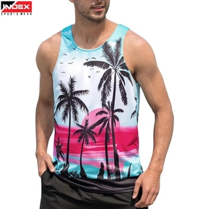 เสื้อกล้ามซับลิเมชั่นผู้ชายราคาประหยัด สไตล์อเมริกัน ราคาคุ้มค่า รับสั่งพิมพ์ลาย เสื้อยิมออกกำลังกายแบบไม่มีแขน เสื้อกีฬาระบายอากาศได้ดี - Product Image 1