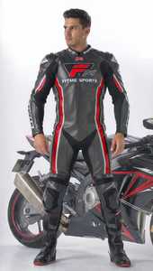 FITME SPORTS Professional White Red Black Windproof <b>Waterproof</b> Full Sleeve Motorbike Racing Suit CE Approved One Piece - Product Image 1