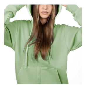 Sudadera con Capucha para Mujer, Diseño Nuevo, 100% Algodón, Manga Larga, Cuello Redondo, Hombros Caídos, Color Sólido, Cómoda, Casual, con Cierre, al Mejor Precio - Product Image 5
