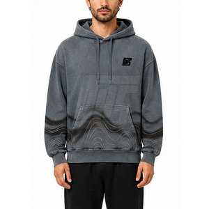 Sweats à capuche effet délavé, matière douce et respirante, parfaits pour l'été, tenues décontractées et style streetwear. - Product Image 3