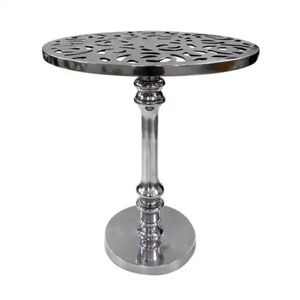 Table basse ronde moderne avec plateau en marbre et base en laiton, meuble de salon contemporain, table d'appoint décorative - Product Image 3