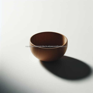 Ensaladera de madera de acacia rústica, frutero decorativo de madera, cuenco de madera para decoración del hogar - Product Image 3