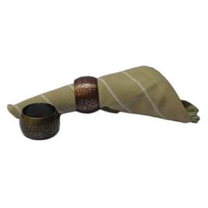 Aluminium Pineapple Shaped Napkin Holder With Brass Antique Finishing Design Quality Solid Metal Design Napkin Ring - Product Image 2