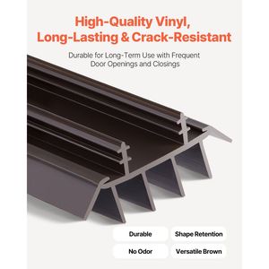 2 confezioni marrone Kerf a forma di U in vinile chiusura inferiore per porta da 36 pollici Kerf sotto il tappo di corrente - Product Image 4
