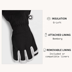 Gants de ski d'hiver pour l'escalade sur glace, isolation 3M Thinsulate, paume en cuir de vachette, résistants au froid, gants de travail - Product Image 4