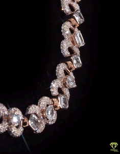 Trendy Round Link <b>Chain</b> Moissanite Diamond with 925 Sterling Silver Hip Hop <b>Iced</b> <b>Out</b> Bling Luxury Necklace - Product Image 3