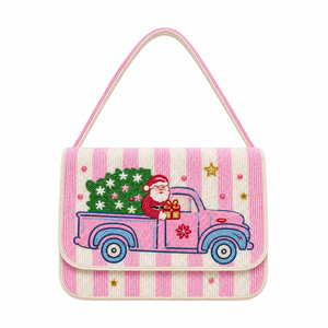 Sac à bandoulière personnalisé fait main brodé de perles de rocaille pour femme, idéal pour les fêtes de Noël et le shopping - Product Image 6