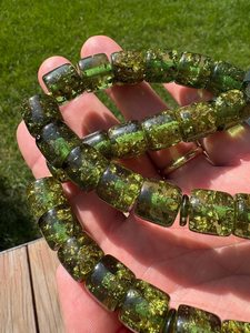 Elegant Green Resin <b>Angel</b>-style Tasbih Shimmering Gold Flakes Handcrafted Eco-Friendly for Smooth Zikr Best <b>Gift</b> for Muslims - Product Image 6