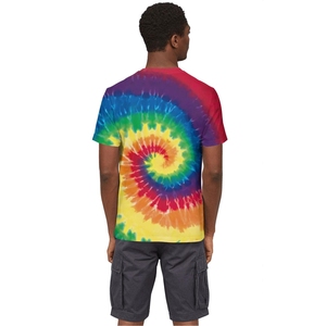 T-shirt homme léger, coupe classique, 100% coton, imprimé tie-dye personnalisé, haute qualité, manches courtes, pour l'été. - Product Image 2