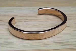 Rose Gold Plated <b>Copper</b> Alloy Cuff <b>Bracelet</b> Classic Unisex Adjustable Design handmade yoga therapy <b>copper</b> - Product Image 3