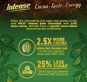 Milo Stickpack 33g, Cacao en Polvo Orgánico a Granel, Cacao en Polvo Oscuro Intenso de Alta Calidad, Fórmula con Menos Azúcar, Producto Saludable - Product Image 6