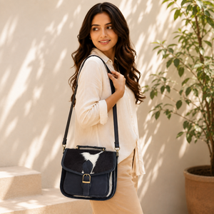 Bolso de Hombro de Cuero con Pelo de Vaca, Diseño Nuevo, Estilo Occidental, para Mujer, Superventas - Product Image 2