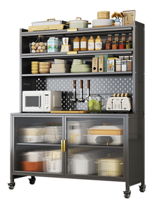 Buffet de rangement moderne pliable en acier galvanisé étanche, autoportant pour cuisine - Product Image 2