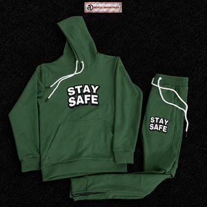 Men Green Tracksuit Custom Printed Pullover <b>Hoodie</b> Jogger Pants Set Casual Streetwear Fleece Sportswear <b>Gym</b> Training Outfit Sale - Product Image 5