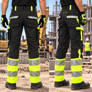 Hi-Visibility Reflective Stripes Breathable <b>Waterproof</b> Safety <b>Work</b> <b>Trousers</b> Construction Protective Workwear - Product Image 3