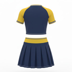 Conjunto de Uniforme de Porristas Personalizado, Tela Elástica de Poliéster y Spandex, Ropa Deportiva Transpirable, Fabricante OEM, Proveedor Mayorista - Product Image 5
