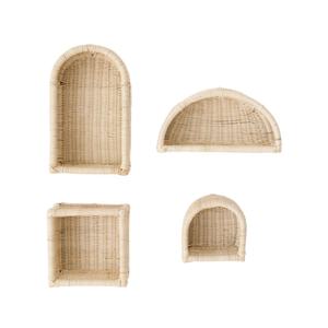 Étagères murales artisanales en rotin pour chambre d'enfant, style bohème, unités de rangement en osier naturel pour chambre de bébé, vente en gros - Product Image 1