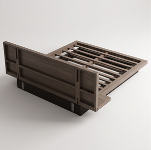 Wodee Minimalist <b>Platform</b> <b>Bed</b> <b>Frame</b> King Size Solid Wood With Lighted Headboard Modern Bedroom Furniture - Product Image 6