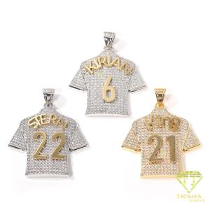 Luxury Moissanite Diamond <b>Number</b> 88 Pendant Necklace With Iced Out White Stones <b>Gold</b> Tone Finish Hip Hop Statement Jewelry - Product Image 5