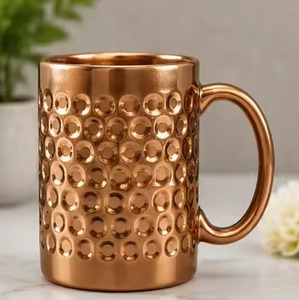 Taza de cobre con diseño de grulla oriental y loto, artículos para beber ecológicos para el hogar - Product Image 4