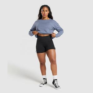 Camiseta de manga larga para mujer 100% Jersey de algodón Pull On camiseta ligera cuello redondo cómodo sólido de moda para mujer - Product Image 1