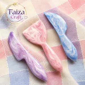 Classic Royal Elegant Multi-color <b>Cheese</b> <b>Knife</b> <b>Set</b> Handmade Polished Luxurious Peach Resin Eco-Friendly Dishwasher Safe European - Product Image 5
