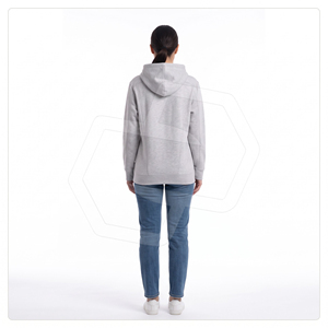 <b>Men's</b> Custom Pullover Hoodie Heather <b>Grey</b> Solid Contrast Hood Casual Sports <b>Fleece</b> Eco-Friendly Breathable Winter OEM NIZA GEAR - Product Image 5