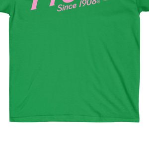 Camiseta verde de manga corta para mujer con estampado gráfico bonito en rosa, camiseta informal de algodón con cuello redondo, camiseta de moda de verano, suave y cómoda - Product Image 5