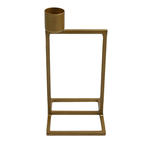 Porte-bougie moderne au design élégant, finition peinte en or, support à trois bougies personnalisé, design pour la maison, la villa, le dîner et les mariages - Product Image 3