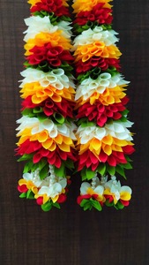 Guirlande de fleurs artificielles indiennes faites à la main (jasmin, mogra, marguerite) en tissu Toran pour Diwali, mariages, festivals, Noël et l'été - Product Image 4