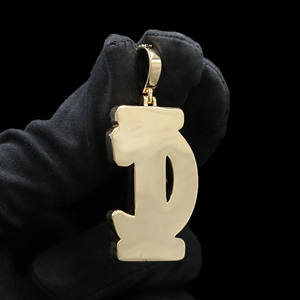 Pendentif en alliage plaqué or impérial avec diamants glacés style Hip Hop Street Bling - Product Image 3
