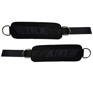 Durable Breathable Non-Slip Polyester Ankle Straps D-Ring for Weightlifting Padded Leg Cuffs for Cable Kickbacks Hip Abduction - Product Image 4