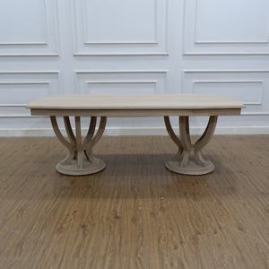 ชุดโต๊ะอาหารสไตล์ฝรั่งเศสโบราณ เฟอร์นิเจอร์เก้าอี้ทานข้าว 8 ตัว พร้อมโต๊ะอาหาร - Product Image 4