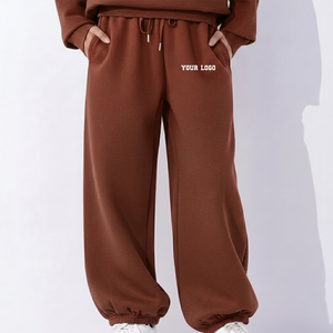 Pantalones Deportivos Personalizados para Mujer, de Algodón y Felpa, con Logotipo OEM Bordado e Impreso, para Entrenamiento Deportivo, Casual y Urbano - Product Image 4