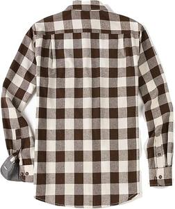 Chemise en flanelle à carreaux Buffalo de haute qualité pour hommes, chemise décontractée à deux poches, boutonnée, fournisseur en gros - Product Image 4