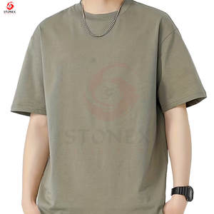 Camiseta de Hombre de Lujo Personalizada de Alta Calidad, Estilo Urbano, Tejido Sólido, Corte Regular, Cuello Redondo, Peso Pesado - Product Image 1