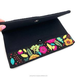 Bolso de Mano de Algodón con Bordado Floral y Cuentas, Hecho a Mano, Portátil, para Bodas de Otoño, Fiestas Nocturnas, Bolso de Novia, Personalizado, de Lujo, para Mujer - Product Image 2