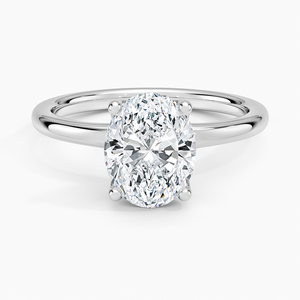 Anillo de Plata de Ley 925 con Moissanita de Corte Ovalado, Anillo de Compromiso, 3.75g - Product Image 1