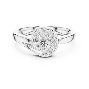 MINIMALIST LAB GROWN DIAMOND CUT <b>RING</b> <b>SET</b> 18KT SOLID ROSE GOLD RHODIUM PLATED CERTIFIED ENGAGEMENT PARTY WEDDING DAILY USE <b>WOMEN</b> - Product Image 5