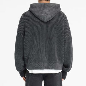 Sudaderas con capucha de invierno para hombre 2026 de alta calidad, 100% algodón, con cremallera, diseño sólido y logotipo frontal con impresión digital - Product Image 4