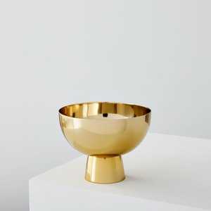 Gold Stainless Steel Hammered Wavy Pedestal Fruit Bowl Curved Centerpiece <b>Dish</b> Modern Decorative Tabletop Home Decor Vessel - Product Image 2