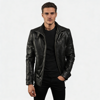 Veste en cuir véritable pour homme, nouveau style, design personnalisé, respirante, couleur unie, pour un look décontracté et streetwear.