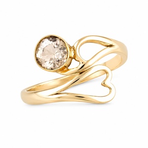 Natural Crystal <b>Quartz</b> Gemstone <b>Ring</b> 925 Sterling Silver Heart Design Handmade Women's Fashion Jewelry - Product Image 1