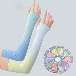 Manchons de bras écologiques résistants à l'eau pour le basketball, la course à pied, le cyclisme, le volley-ball, avec trou pour le pouce, logo personnalisé, protection UV, effet rafraîchissant - Product Image 4