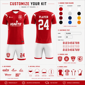 Camisetas de Fútbol de Alta Calidad 100% Poliéster, Diseño de Corte Automatizado, Uniformes de Fútbol Local y Visitante, Venta al Por Mayor - Product Image 2