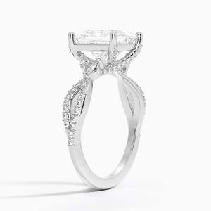 Adorned Luxe Engagement Wedding <b>Ring</b> 14K Gold Plated 925 <b>Silver</b> Princess Cut <b>Solitaire</b> GRA Certified Moissanite Prong Setting - Product Image 6