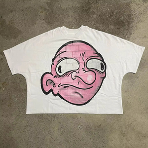 เสื้อยืดโอเวอร์ไซส์ทรงครอป ผ้าฝ้าย 100% แบบสั่งทำจำนวนมาก เนื้อผ้าหนา เป็นมิตรกับสิ่งแวดล้อม แขนสั้น แฟชั่นสำหรับผู้ชาย - Product Image 1